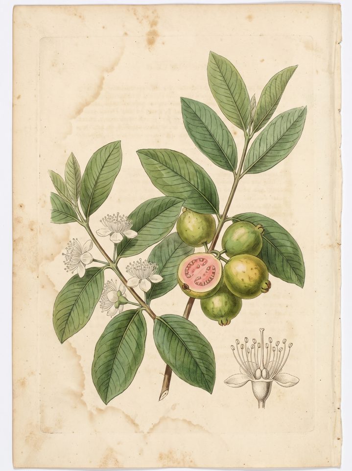 Chinese Guava botanical plate