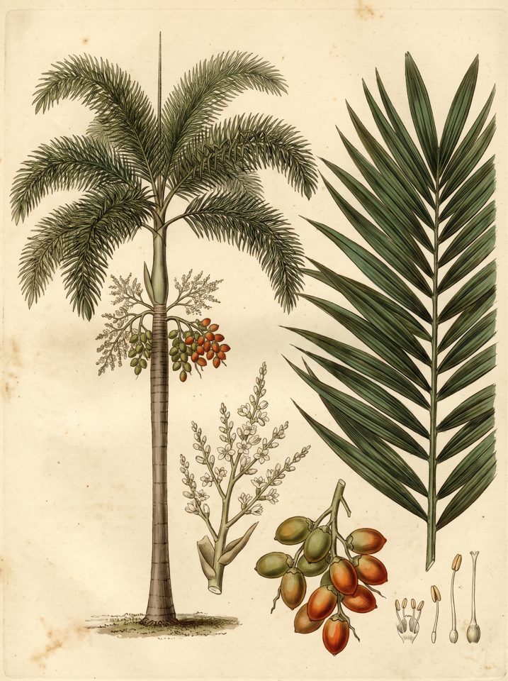 Foxtail Palm botanical plate