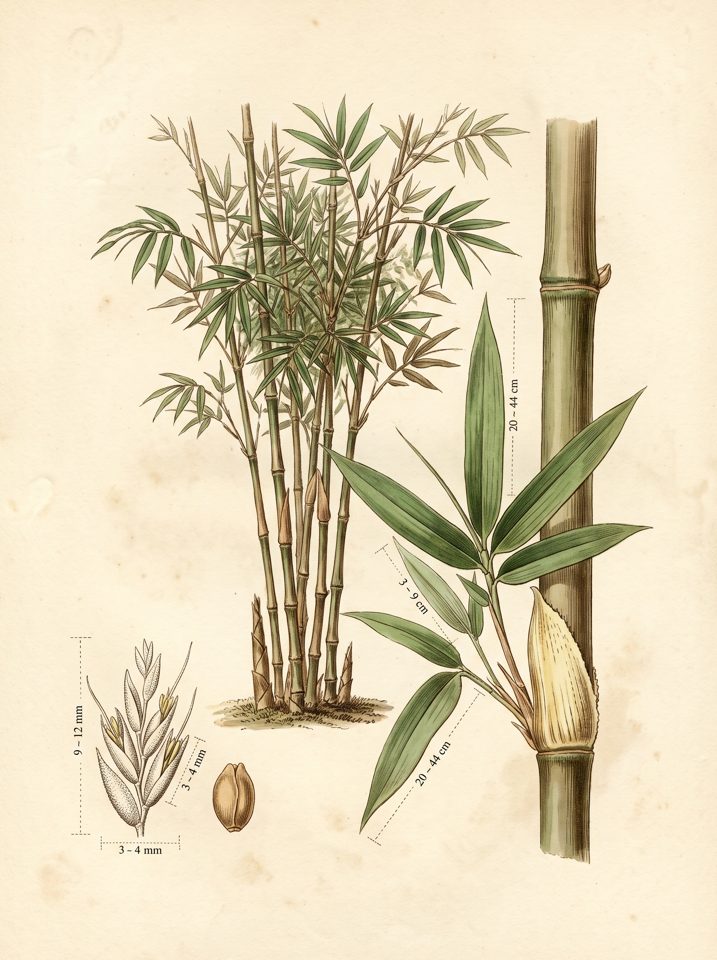Gigantochloa Atter botanical plate