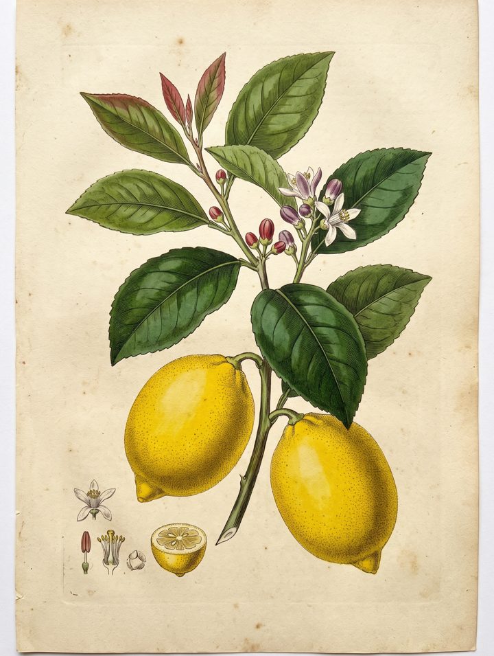 Verdello Lemon botanical plate