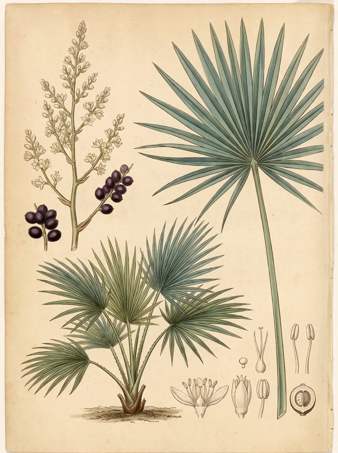 Dwarf Palmetto botanical plate
